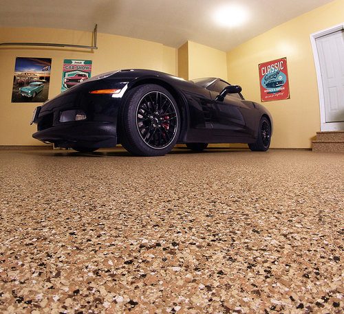 Garage floor, full-broadcast chip system — Garage Floors — photo 5